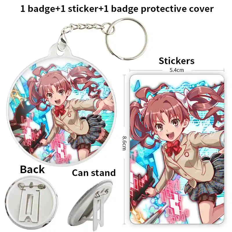 Shirai Kuroko Anime Character Badge Brooch anchor Peripherals Pininsignias personalizables Jewelry Fandom Decoration Hat