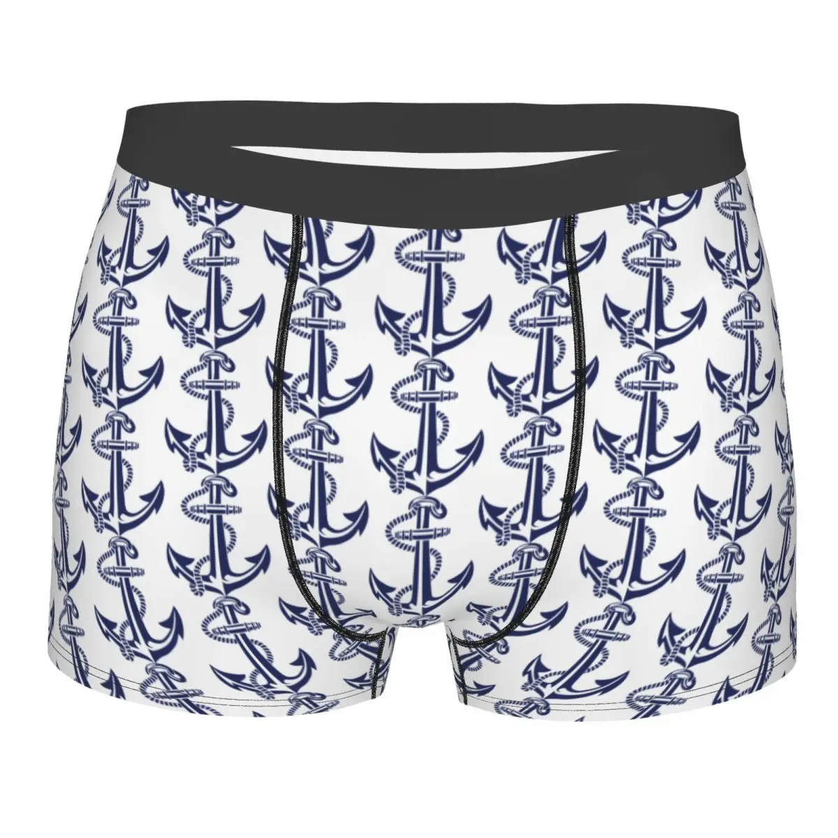 

Nautical Anchor Underwear Male Print Custom Sailor Adventure Boxer Briefs Shorts Panties Soft Underpants