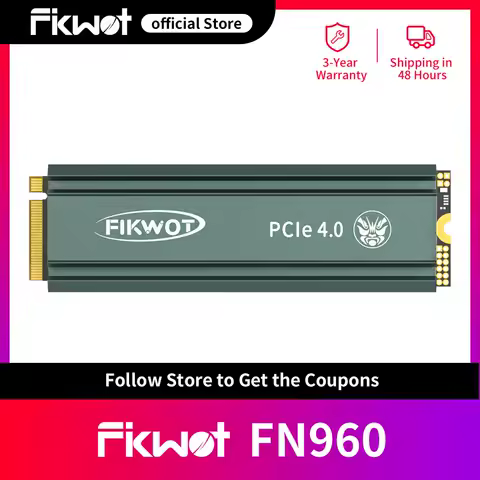 Fikwot FN960 M.2 SSD with Heatsink 512GB 1TB 2TB PCIe4.0x4 NVMe 5000MB/s Hard Disk Internal Solid State Drive for PS5 Desktop PC