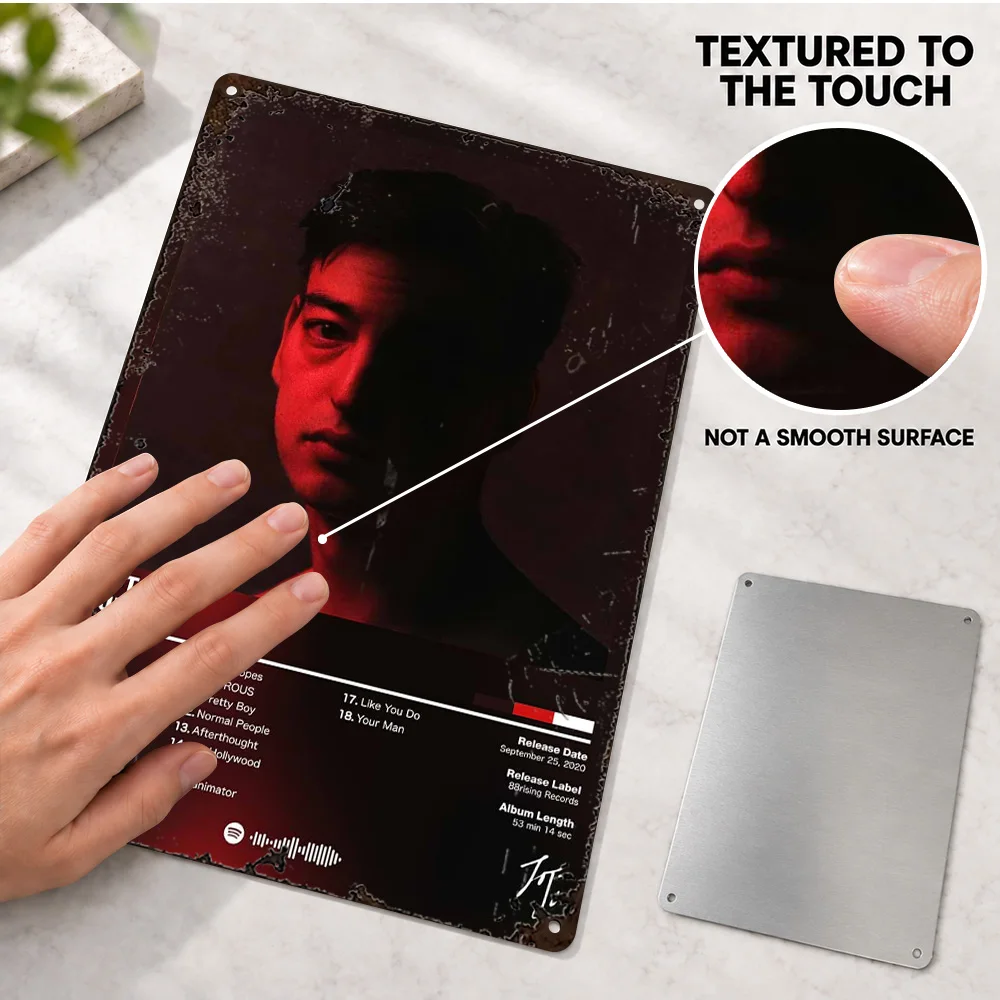 Joji Nectar Aluminum Poster Personalized Metal Sign Album Cover And Tracklist Design Wall Art For Bedroom Record Collector Gift