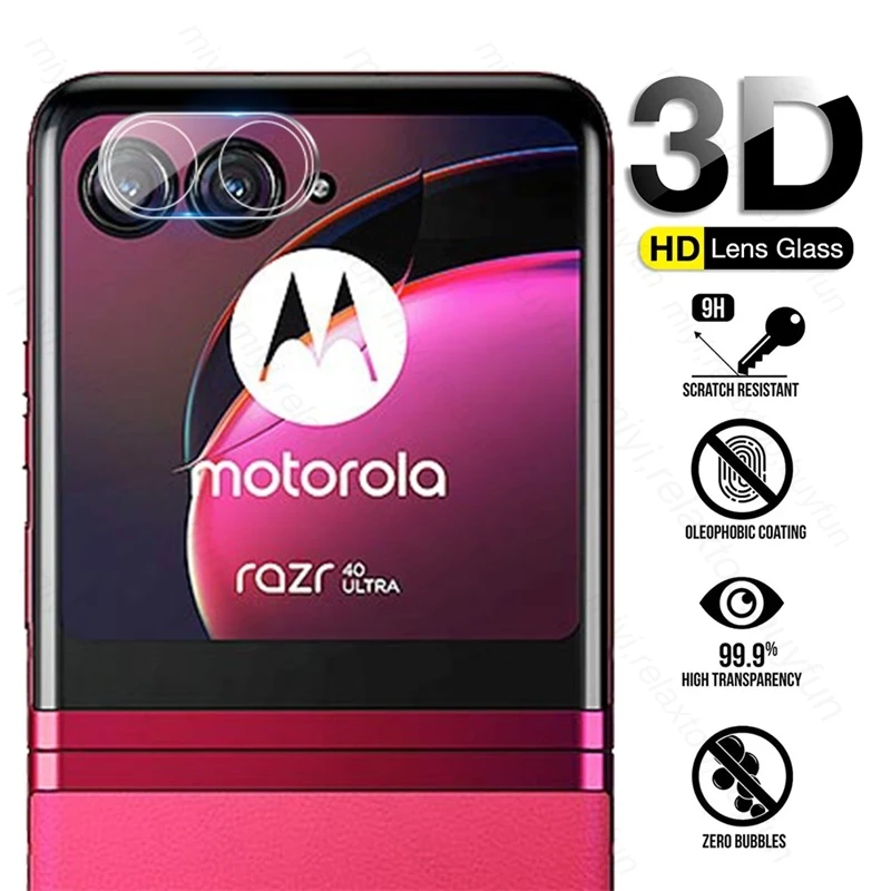 2PCS 3D Tempered Glass Camera Lens Protector Case Cover For Motorola Razr 40 Ultra Razr40Ultra Moto Razr+ 5G 2023 XT2321-3 6.9