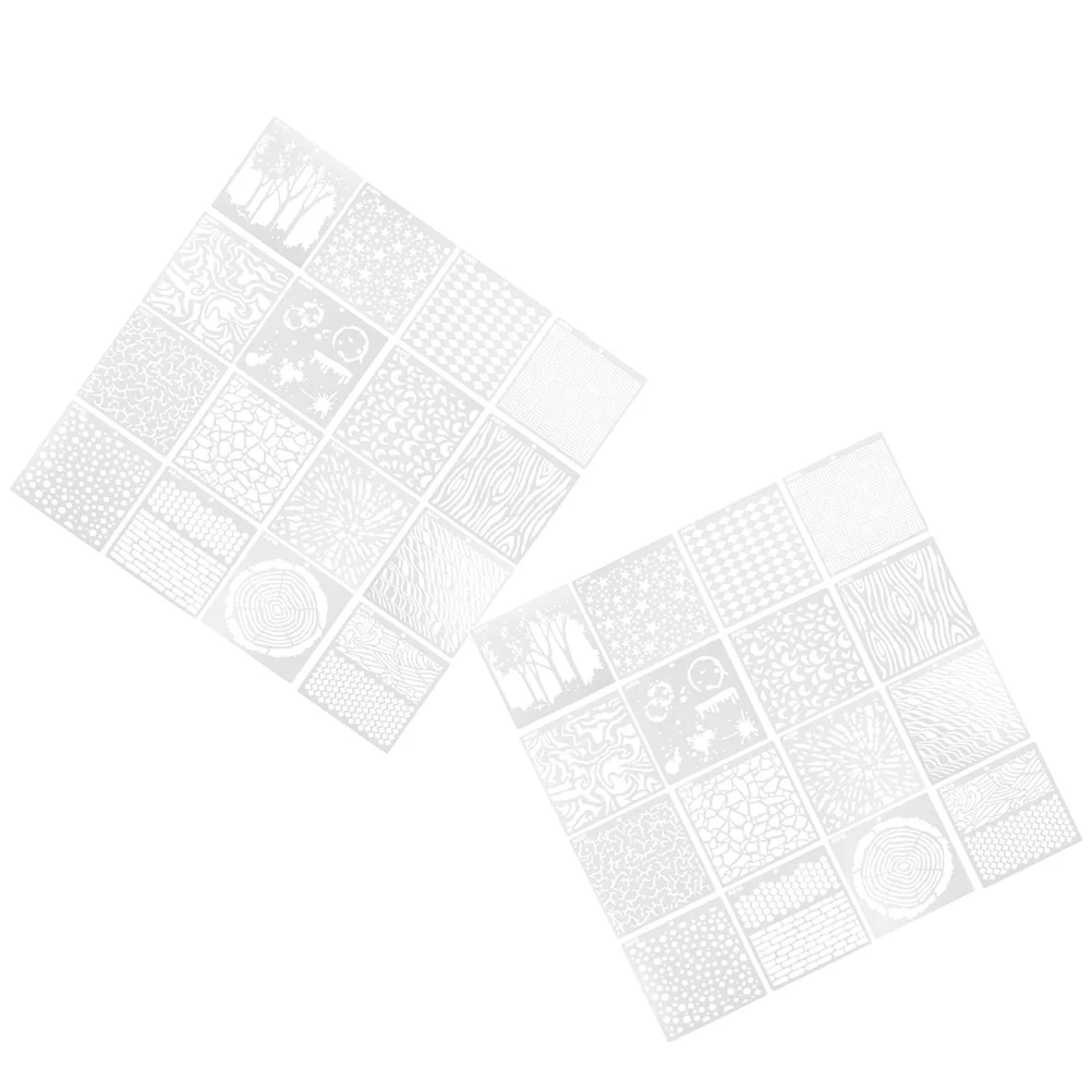 

32 Pcs PET Stencils for DIY Graffiti L scape Painting Templates Reusable Plastic Craft Tools Wall Decoration