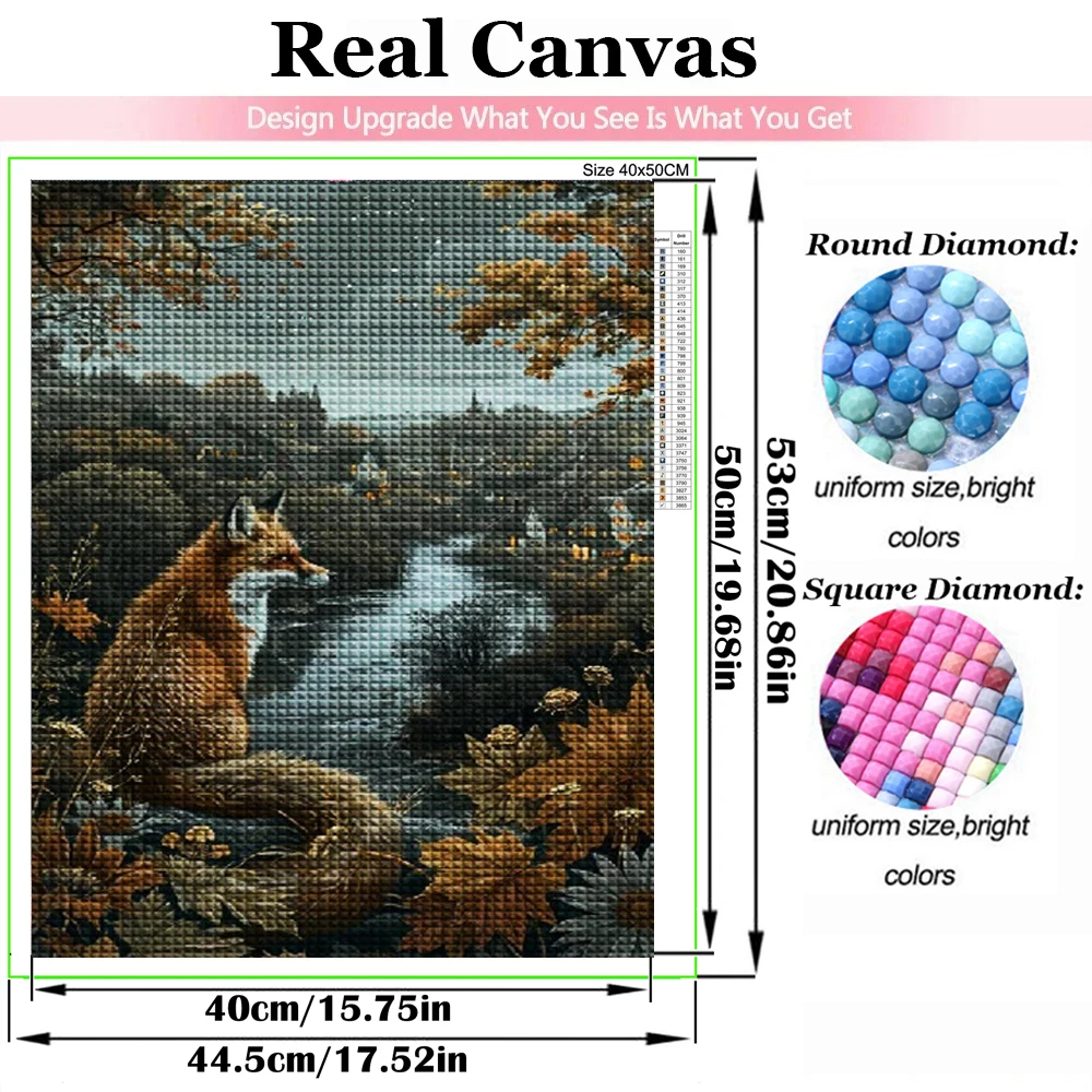 5D Diy الماس اللوحة الثلوج الثعلب الخيال صورة كامل مربع جولة الماس الفسيفساء الراين التطريز عبر الابره مجموعات