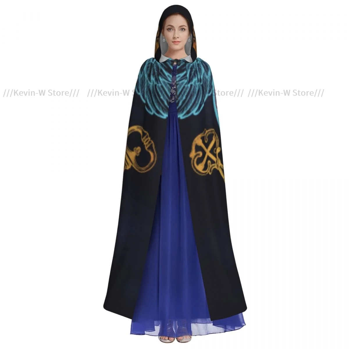 Long Cape Cloak Mystic Key Hooded Cloak Coat Autumn Hoodies