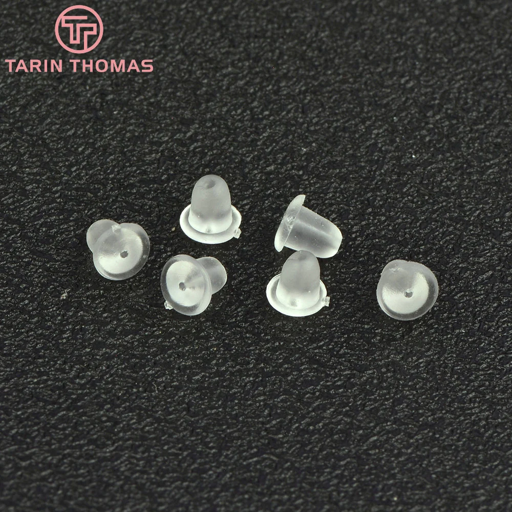 (4090) 100PCS 4x5MM 5x6MM White Rubber Earring Back Diy Jewelry Findings Accessories Wholesales