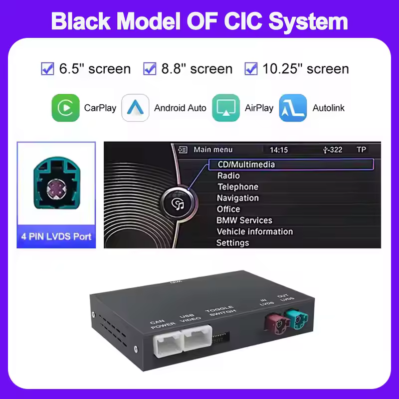 Wireless CarPlay Android Auto for BMW X5 E70 F15 X6 E71 EVO BNT CIC System with AirPlay Functions Support camera - Image 8