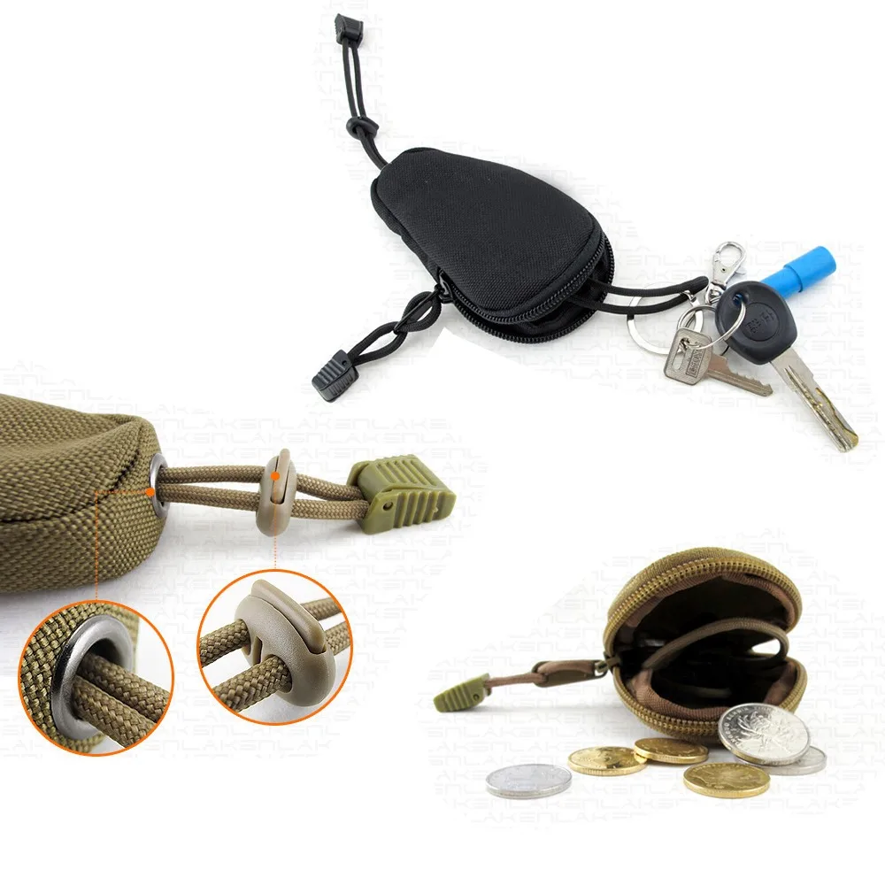 Practical Oxford Cloth Mini Key Holder Multipurpose Portable Key Organizer Easy to Use Mini Zipper Case Outdoor