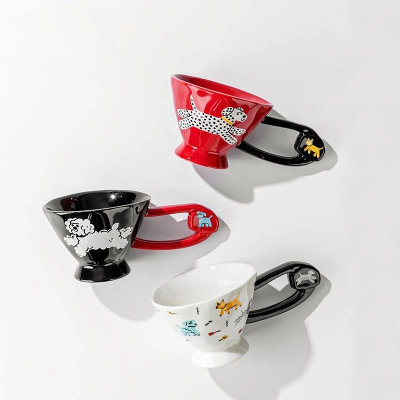 

Irregular Big Ears Cute Ceramic Mug, High Aesthetic Puppy Coffee Mugs, Office Breakfast Milk Cups, Couple Tea Cup, Birthday Gift