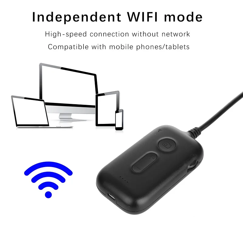 3,9 MM 720P 3X Zoom Cable rígido WIFI endoscopio impermeable IP66 CMOS inspección por boroscopio microscopio Digital cámara otoscopio