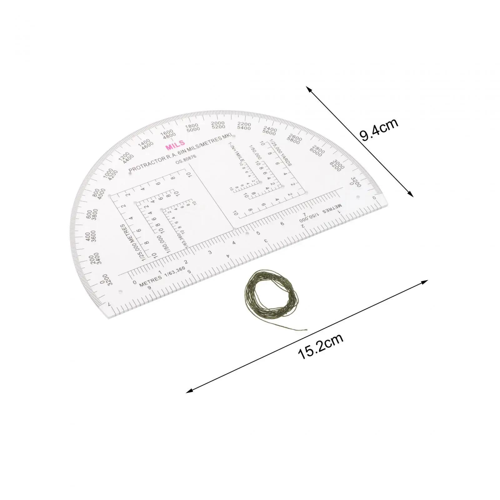 

Land Navigation Protractor Map Reading Protractor for Engineering Camping