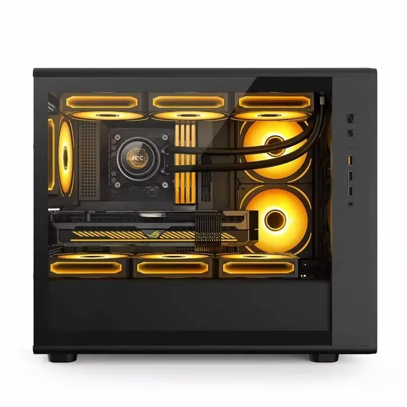 Halberd computer desktop mainframe MATX supports long graphics card overhead 360/240 water cooling