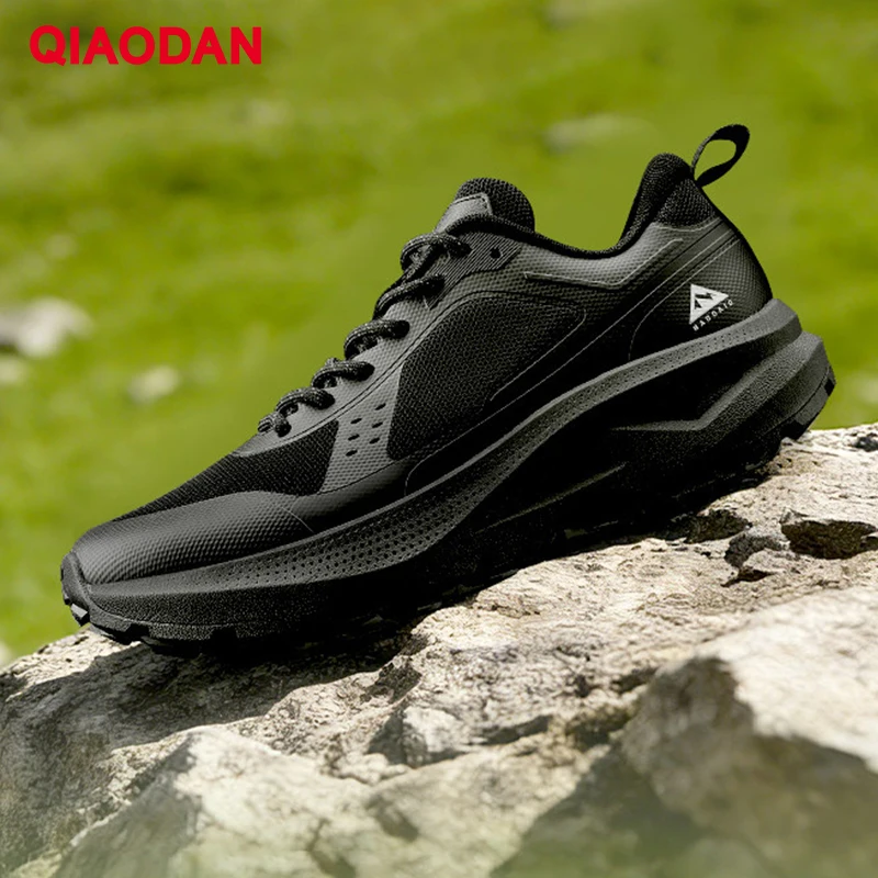 QIAODAN Men's Summer NonSlip Hiking Shoes Mesh Breathable AntiSlip WearResistant Outdoor Trekking Trail Sneakers QXF193262922