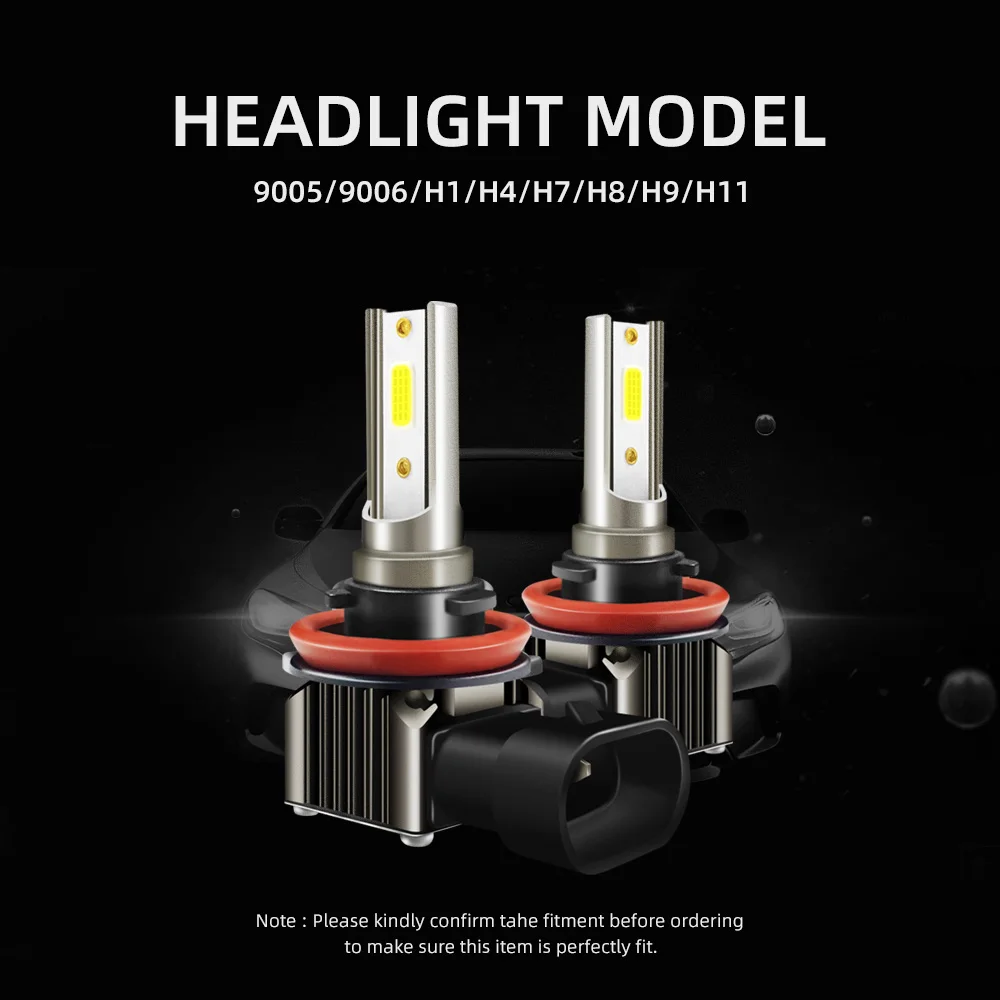 2x H11 LED Fog Light Bulbs Headlight Lamp LED Car H8 H9 DRL Driving Lamp 100W 30000LM High Bright 6000k White 12v Plug and Play