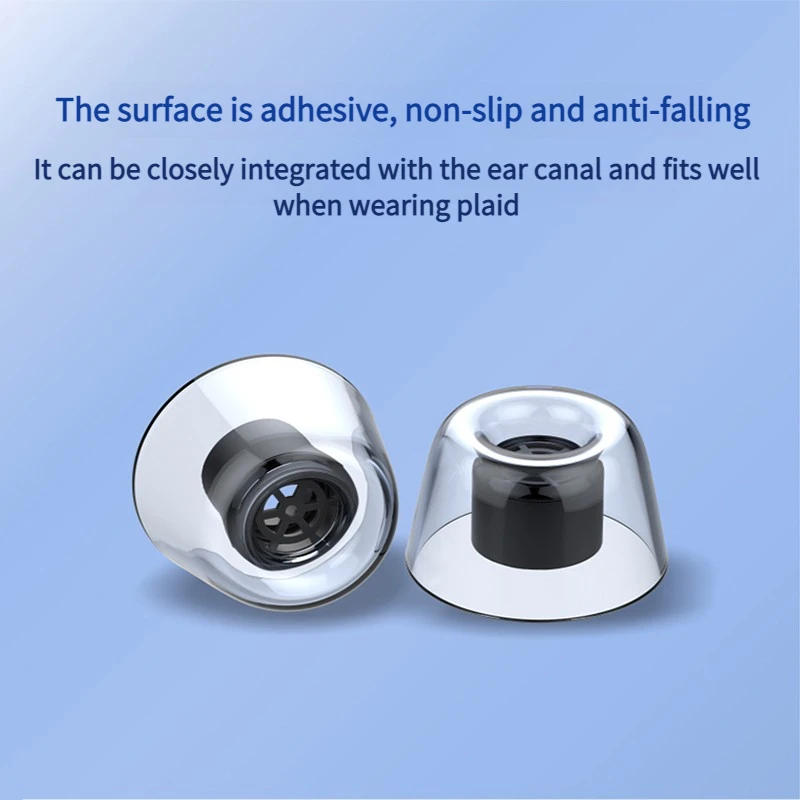 أطراف أذن من اللاتكس لـ Bowers & Wilkins Pi8 سماعات أذن من السيليكون نصائح مضادة للانزلاق للحد من الضوضاء سدادات الأذن