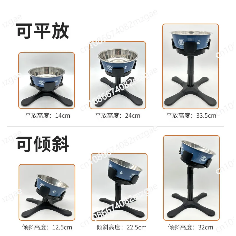 

Подставка для мисок для собак подходит для крупных пород, и высота ее можно регулировать, чтобы предотвратить опрокидывание при поднятии мисок.