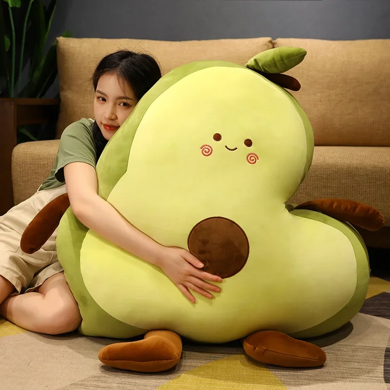 50-100cm New Avocado Stuffed Plush Toy Kawaii Fruit Doll Cartoon Pillow Soft Plush Cushion Child Baby Girls Birthday Gift