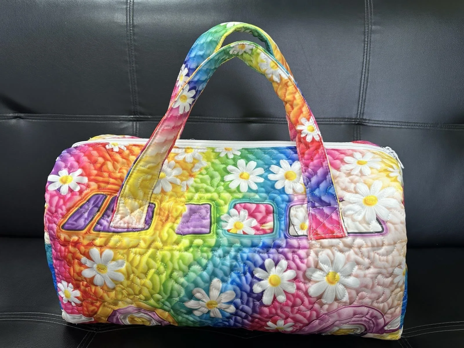 3D-Reisetasche mit Bus-Motiv, Modische Bedruckte Damen-Yogatasche, Handtasche – Detail 2