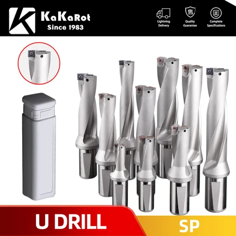 Sp série bocados de broca inserção broca de metal 13mm-50mm profundidade 2d 3d 4d indexável u broca máquinas tornos cnc água