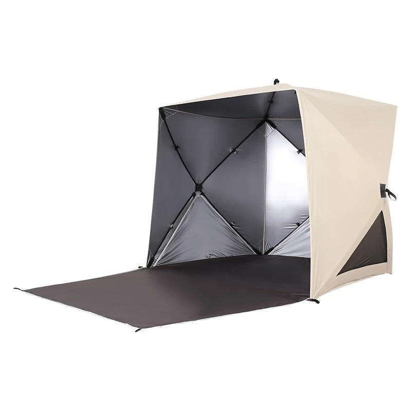 

Outdoor quick-opening automatic tent, silver-coated sunshade beach tent, rainproof and free camping