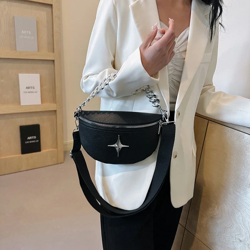 Luxury Chest Pack Fashion Brand Woman Belt Bag Phone Pack Designer Simple Waist Bag Chain Leather Ladies Shoulder Crossbody Bags