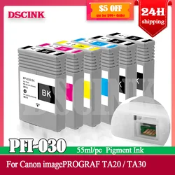 PFI-030 compatible ink Tank PFI 030 cartridge for Canon imagePROGRAF TA20 / TA30 Printer with pigment ink ( 6 options choice )