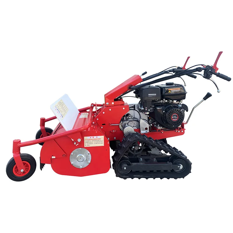 Cortacésped de empuje con sistema de cuchillas reforzadas, cortacésped industrial de operación manual, adecuado para viñedos y terrenos montañosos.