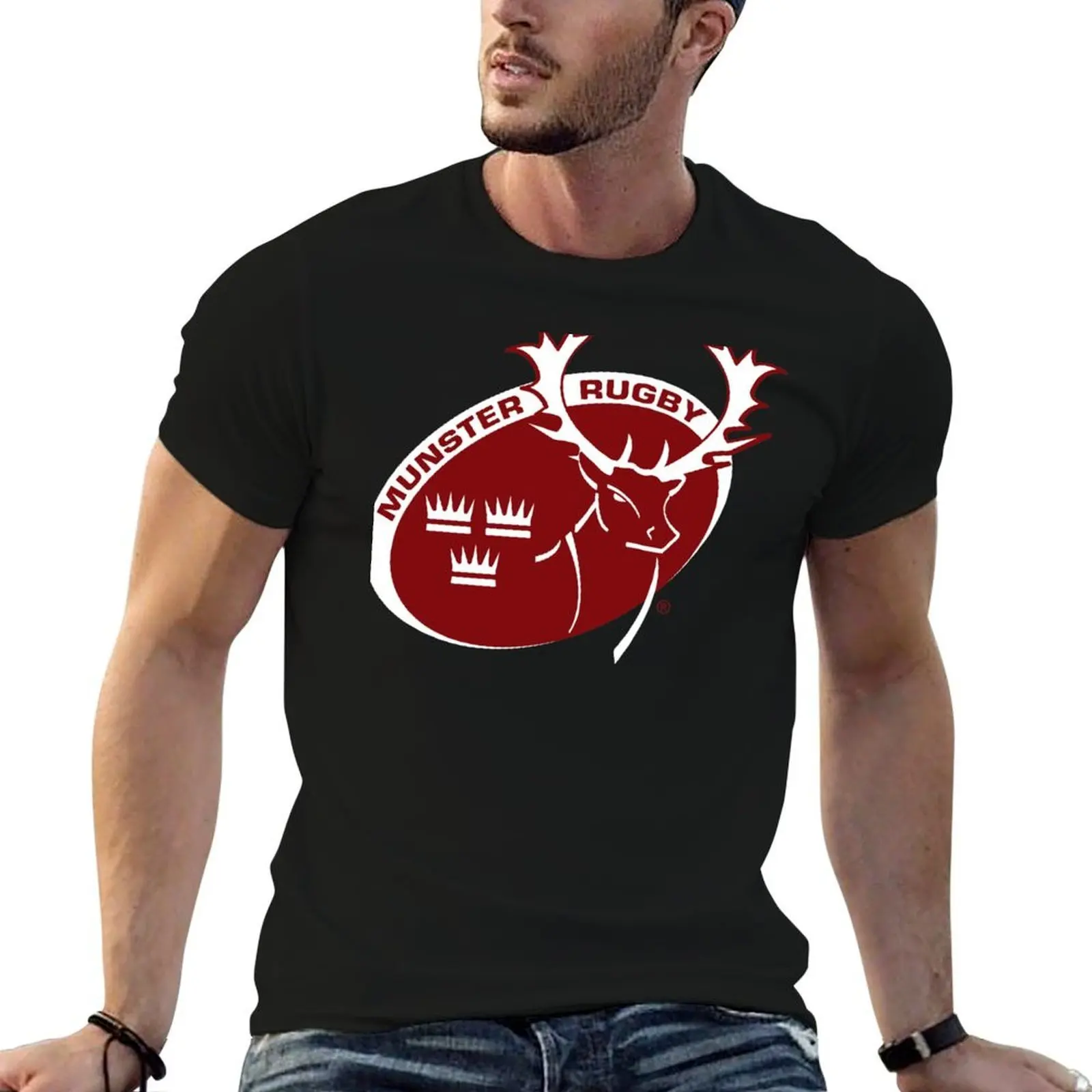 Camiseta del equipo de rugby MUNSTER, camiseta para hombre, 100% algodón, camiseta de anime de marca de lujo, camiseta para hombre, camiseta de algodón de alta calidad