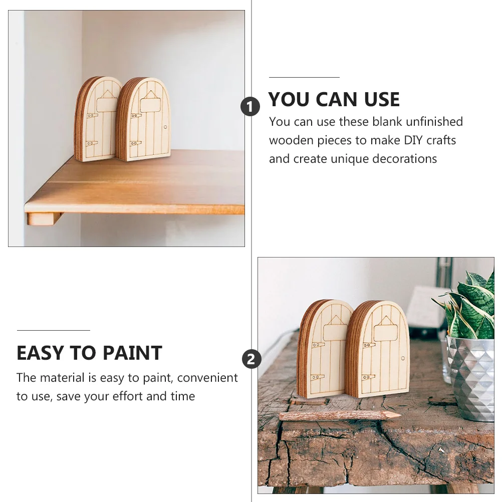 

30pcs Wood Cutout Slice Home Decor Furniture Trinkets Coffee Table Wooden Hut DIY Craft Sewing Tools Accessories