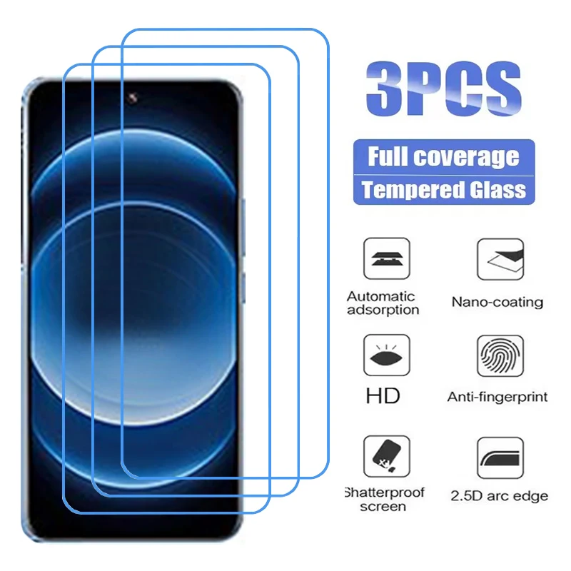 3 Stück HD-Displayschutzfolie für Xiaomi 14T 14 T Pro aus gehärtetem Glas