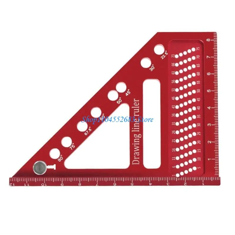 

Y6GD 3D Woodworking Square Ruler Hole Position Scribing Ruler Miter Ruler