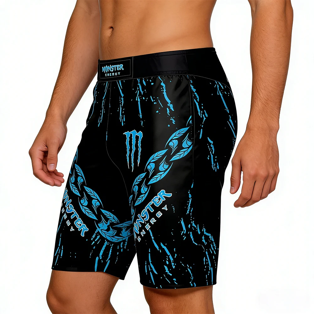 Monster Energy Splashing Ink versión completa textura funcional alta elasticidad tela de secado rápido ciclismo calle moda pantalones cortos