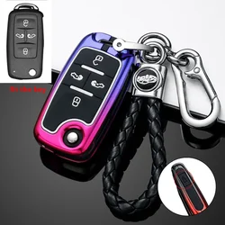 Zinc Alloy Car Key Case Shell for VW Volkswagen Sharan Crafter Multivan Caravelle for Seat Alhambra Remote Key Protection Cover