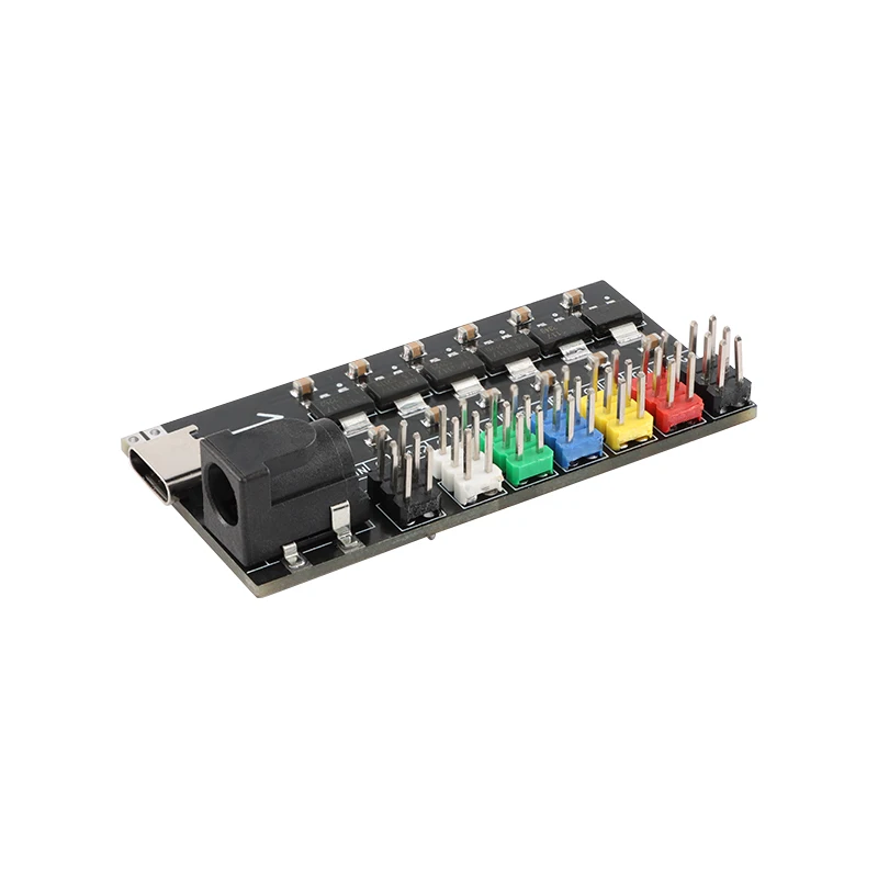 Multi-channel Power Supply Voltage Regulator Module Board with Type-C and DC Socket AMS1117-1.2V/1.5V/1.8V/2.5V/3.3V/5.0V 800mA