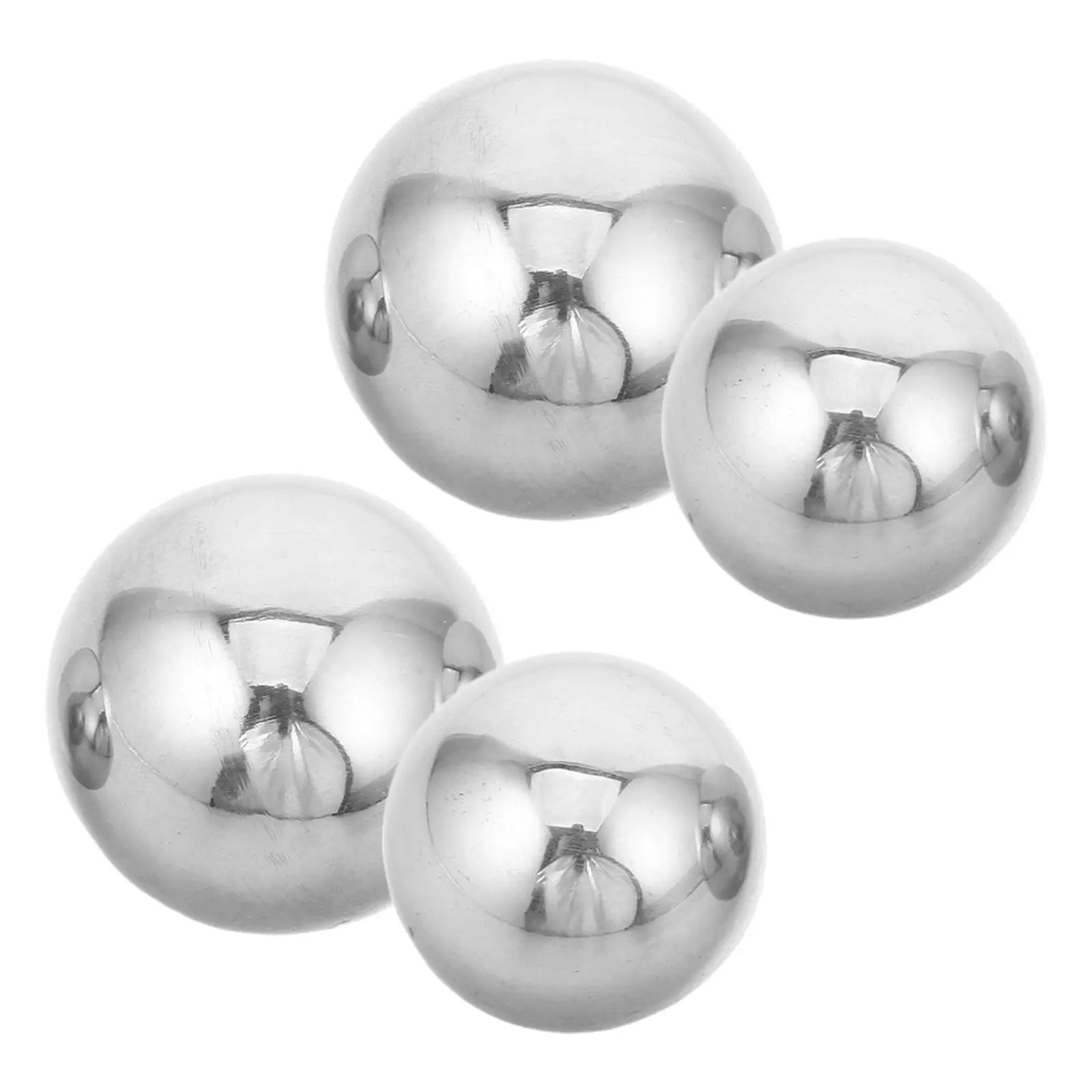 4Pcs Reflective Stainless Steel Floating Balls for Pond Evaporation Reduction Fountain Decor Garden Gazing Sphere Outdoor