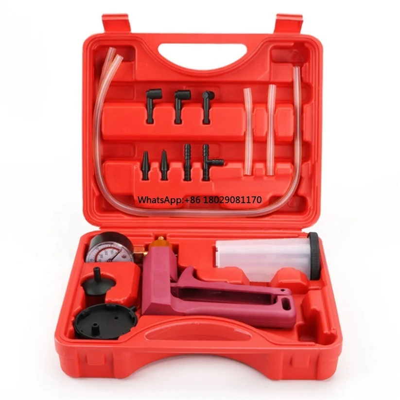 Brake Bleeder Kit with Handheld Vacuum Pump Brake and Clutch Bleeding System Automotive Brake Fluid Bleeding Set for Car Truck