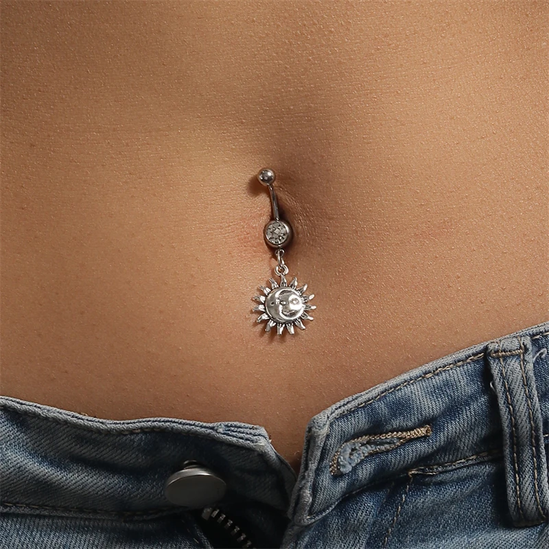 2Pcs/Set Fashion Alloy Sun Bel - огляд і ціна Body Jewelry Changing Kit