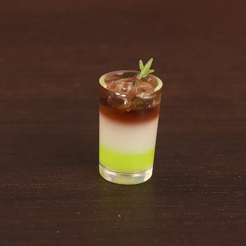 random1pc Miniature Summer Iced Americano Lemonade Model Car Ornament Micro Landscape Decor Home Desktop Decoration
