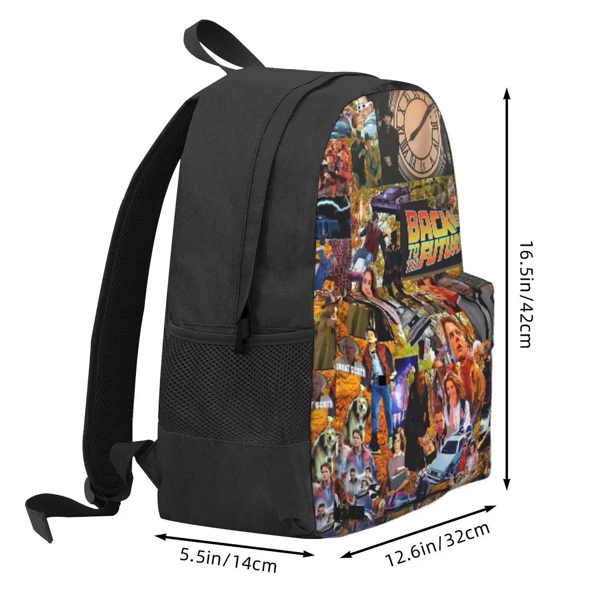 Back To The Future Backpack Daypack Large Capacity Boys Girls BookBag School Bag Shoulder Bags for Men Women