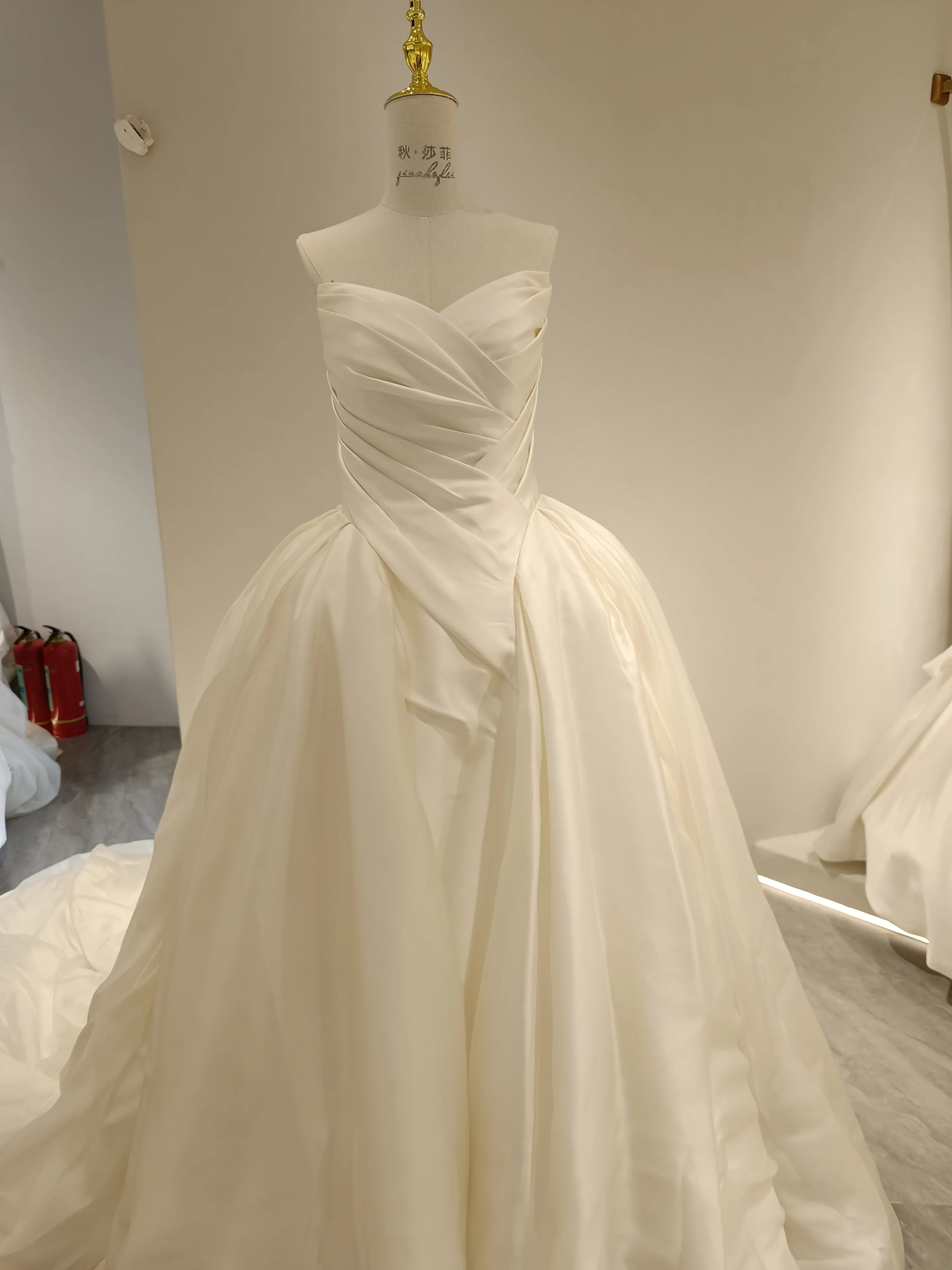 Plus-Size Silky Organza & Mikado Ball Gown Wedding Dress