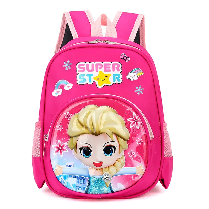 حقيبة يد فروزن للفتيات لمرحلة ما قبل المدرسة 3-4 سنوات حقيبة مدرسية كرتونية حقيبة مدرسية ديزني رياض الأطفال الأولاد إلسا أطفال جديدين