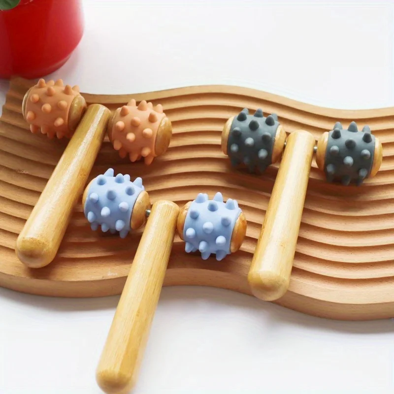 T-Shape Massage Roller | Body & Face Muscle Tension Relief | Skin Health Support Tool | Multifunctional Home Spa Massager