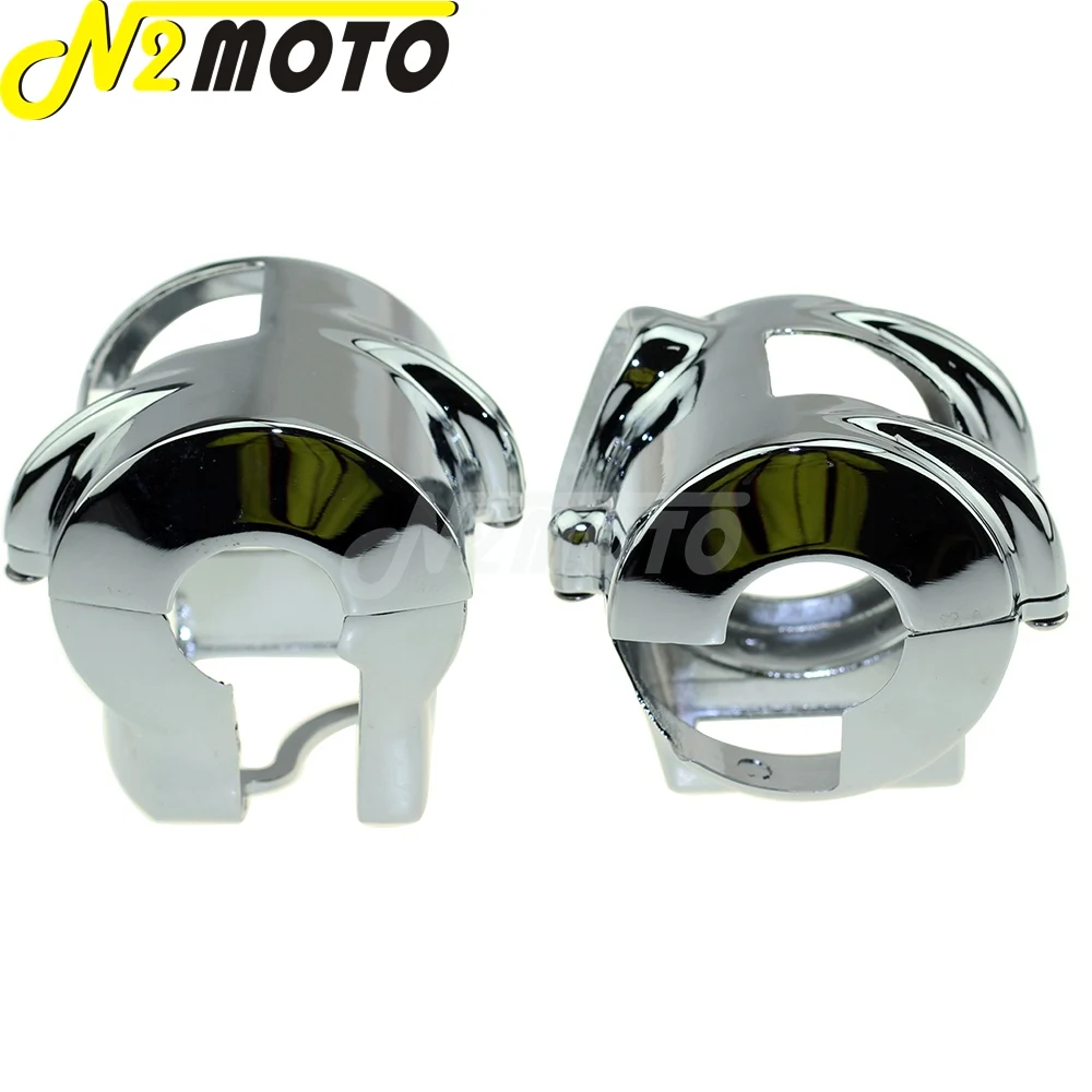 Chrome Switch Housings Cover Handlebar Control Switch House For Honda Shadow VT 750 Spirit ACE Aero VTX 1300 VT1300 600 2010-13