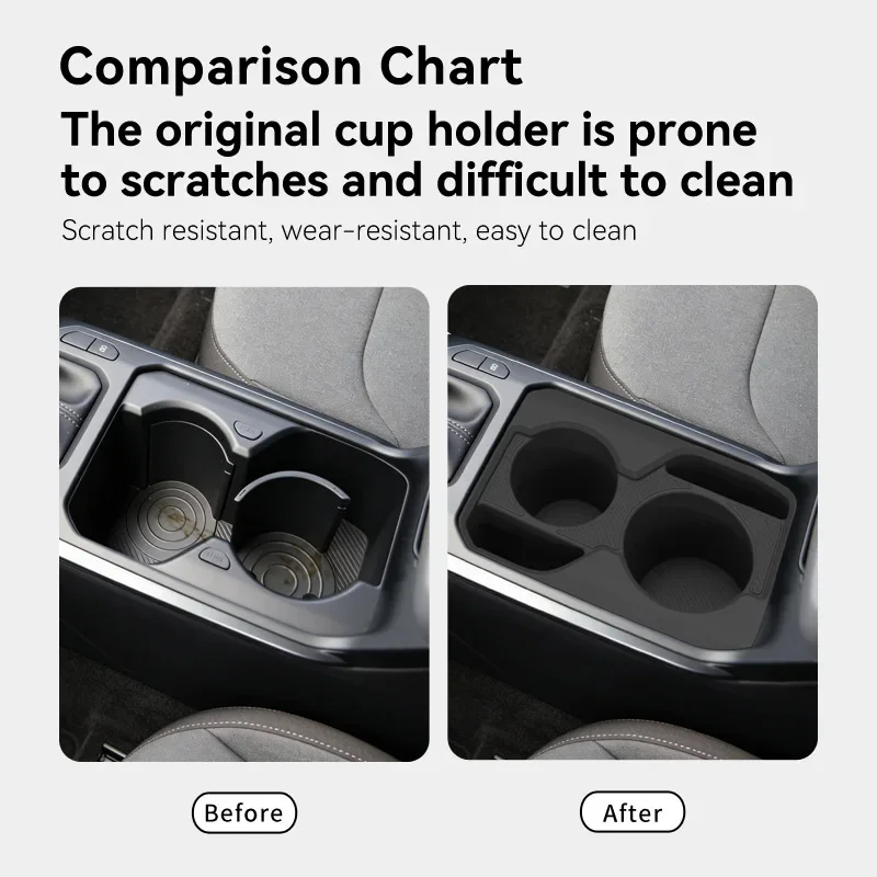 Center Console Cup Holder Insert Silicone for Kia K4 2026 Anti-Slip Drink Mat Custom-Fit Car Interior Accessory Sedan Auto Pad