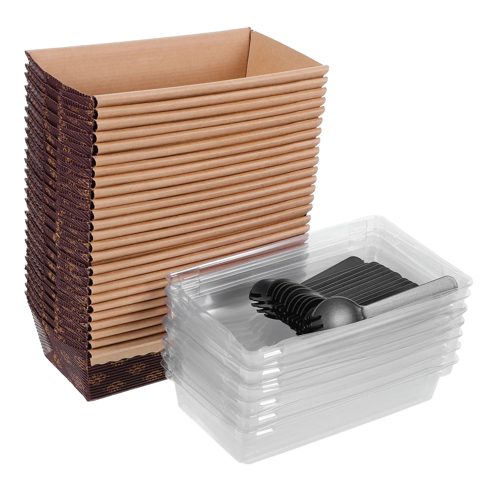 75 قطعة مقالي رغيف الورق المستطيلة مقاومة للحرارة صواني الخبز المموجة للخبز كعكة الكعك المنزل المهنية استخدام المخابز