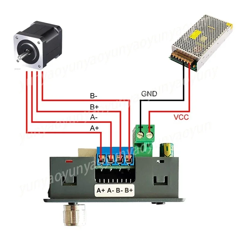 Motor Driver Controller Integrated Board Forward/Reverse Pulse Speed Angle Controlmodule for 42 57Motor L2R9B0