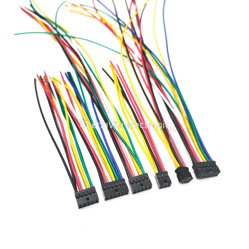 5pcs 2.0mm Double Row Dupont Plastic Shell Jumper Wire Cable with Protrusion Point  10cm/20cm 2*3 2*5 2*6 2*8 2*10 2*20P