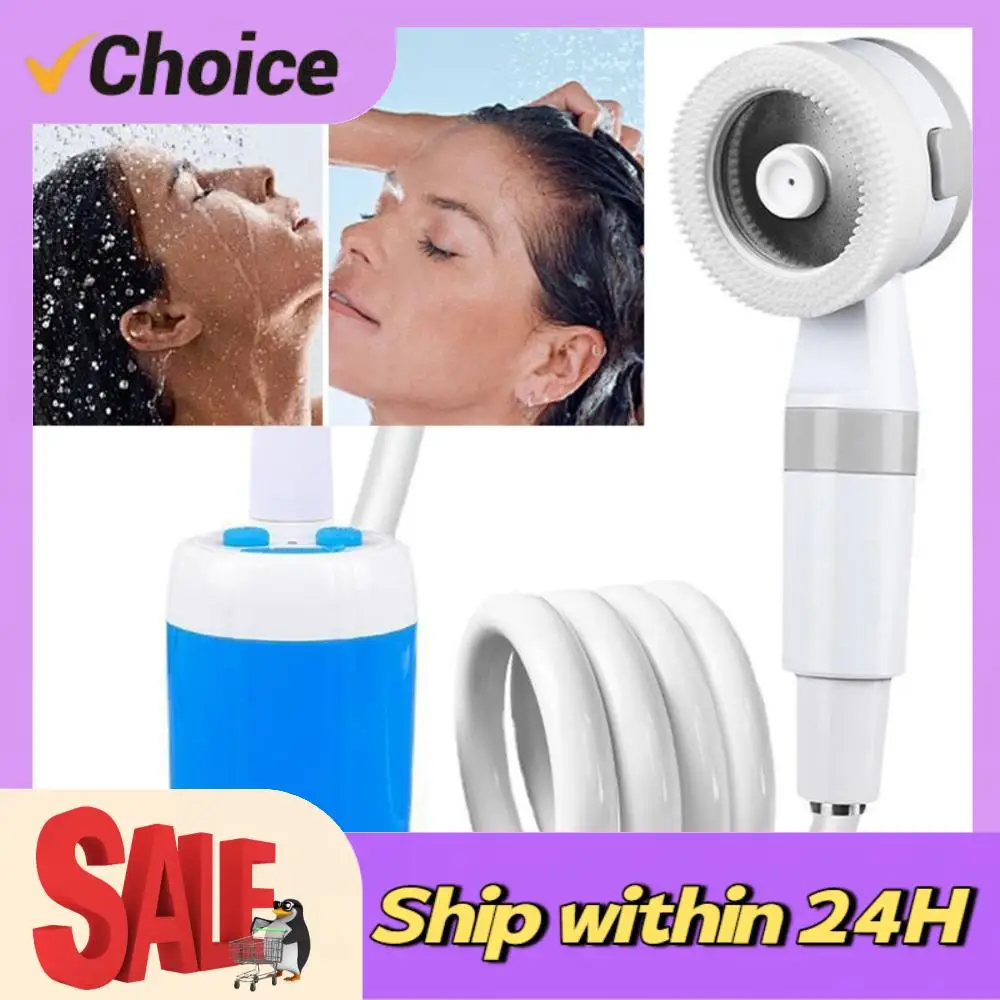 

Electric Shower Pump Rechargeable Portable Shower Pump Portable Outdoor Shower Head Sprayer for Camping Shower Pet Cleaning