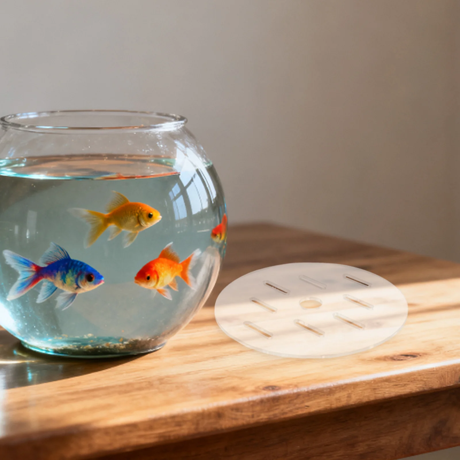 

2Pcs Acrylic Aquarium Anti Jumping Cover Escape Proof Fish Bowl Lid Round Fish Tank Top Cover Decorative Protective Plate