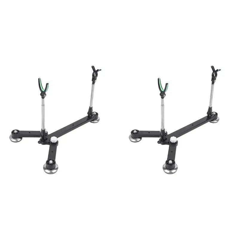 RTENTE-2X Ice Fishing Rod Holder Fishing Shelf Folding Retractable Ice Fishing Gear