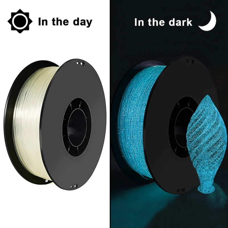 

1.75mm 3D Printer PLA Glow In The Dark Printer Filamen 250g 500g 1kg 3D Printing Sublimation Material Rainbow Firefly Green